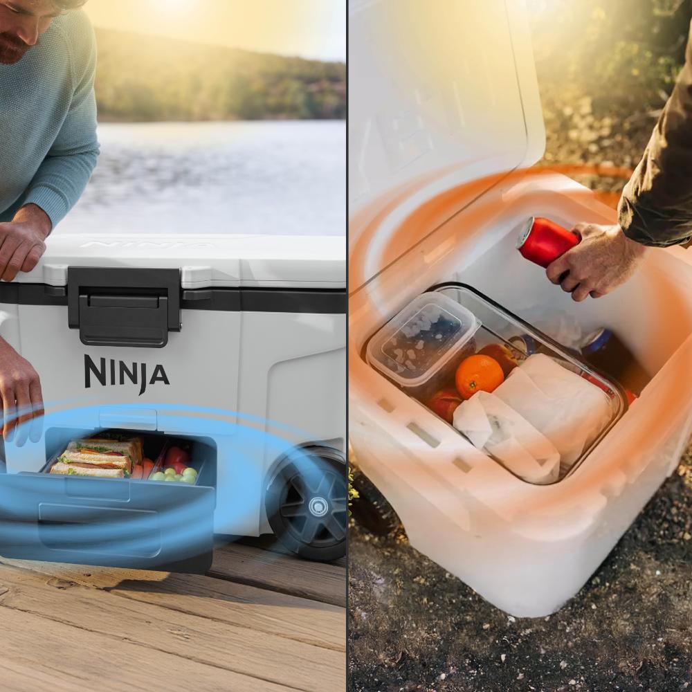 Ninja FrostVault™ 45qt Wheeled Cooler with Dry Zone (Cloud White)