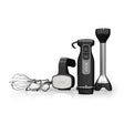 Imagen del Sistema de Batidora de Potencia Ninja® Foodi® con motor potente y PowerBase™. Permite mezclar, batir y licuar ingredientes difíciles, masa para galletas, batidos y sopas, usando dos accesorios intercambiables para mayor versatilidad en la cocina.